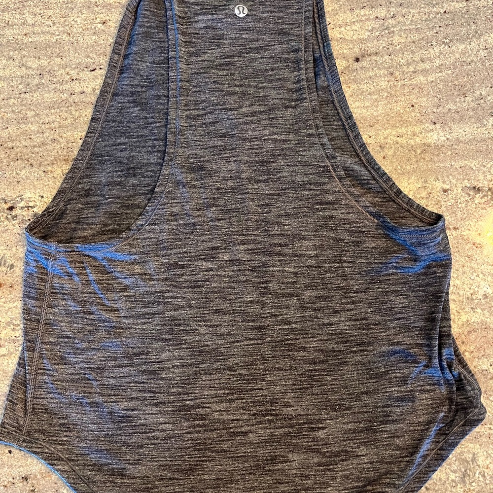 Lululemon Sweat Date Tank Top Heathered Dark Grey - Picture 3 of 3